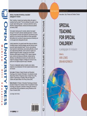 cover image of Special Teaching For Special Children? Pedagogies For Inclusion